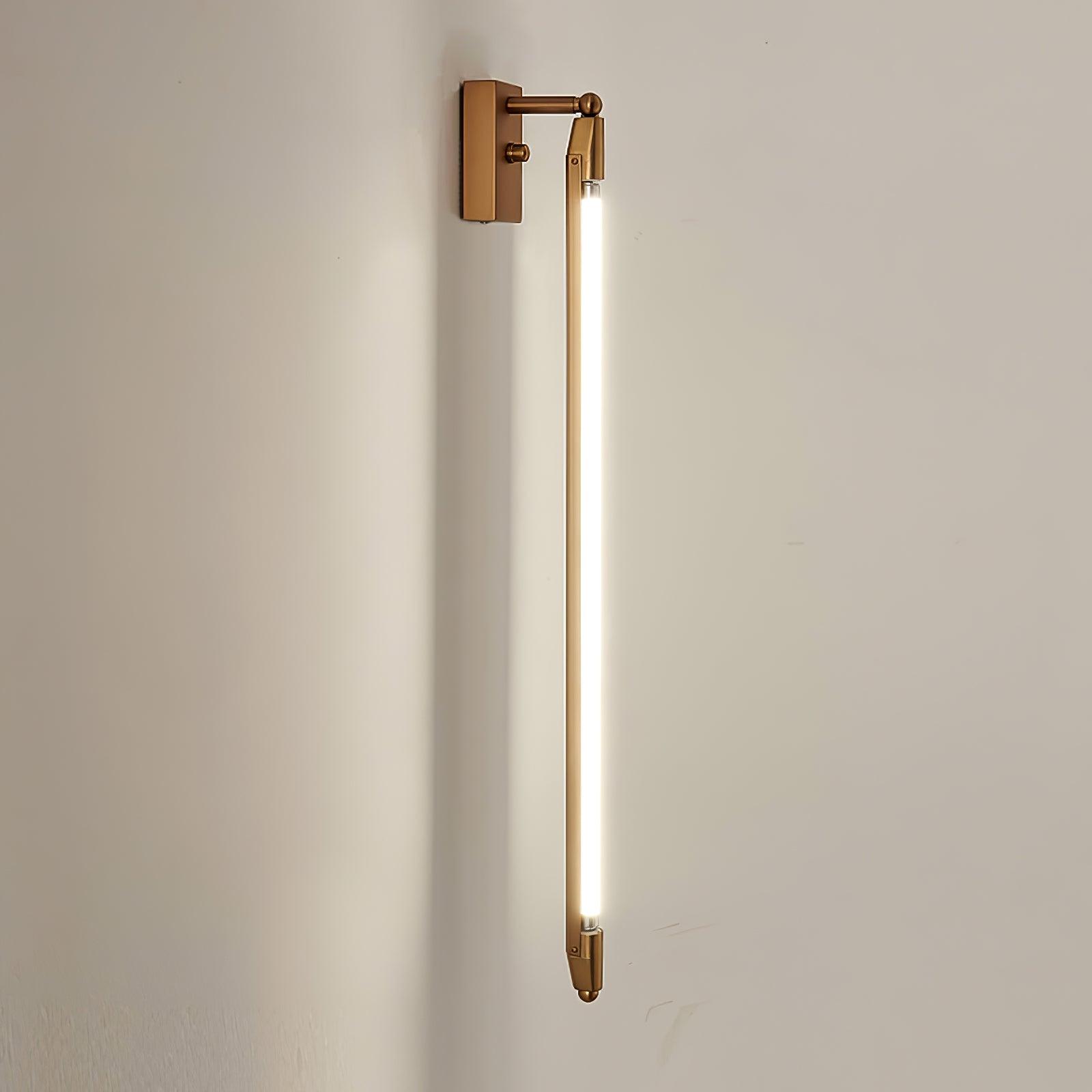 Modern T Tube Adjustable Wall Sconce Gold Industrial LED Light Fixture for Home Decor