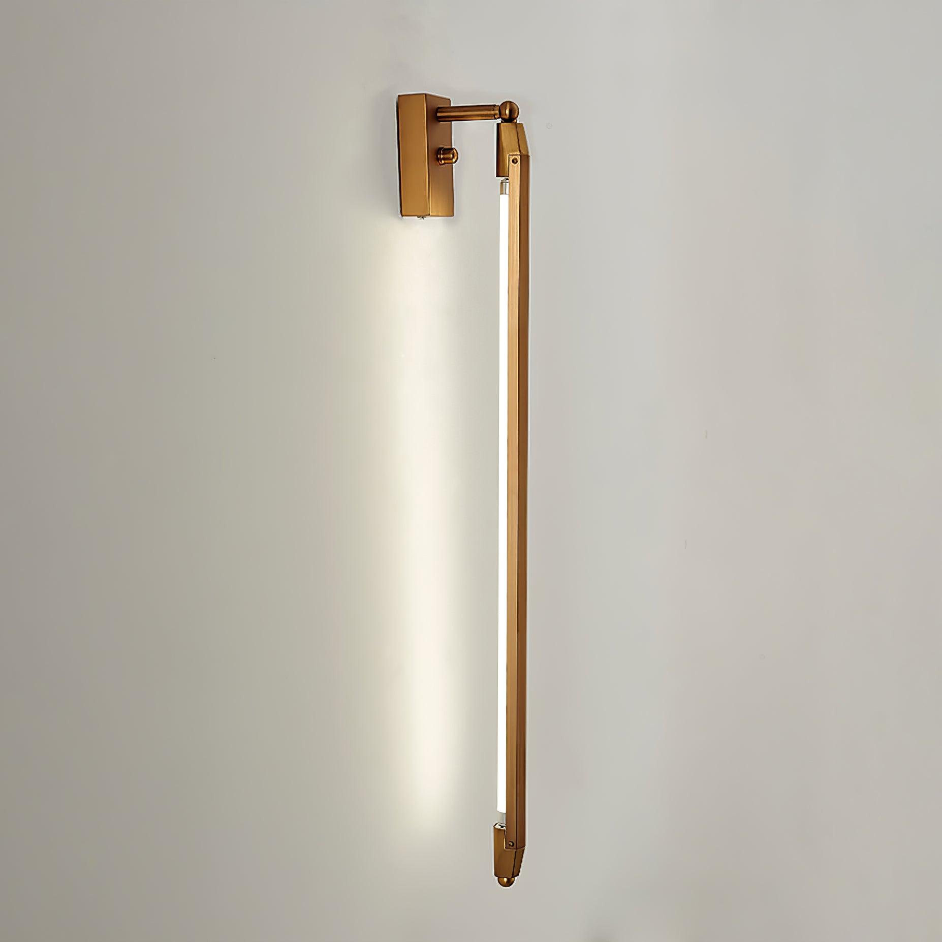 Modern T Tube Adjustable Wall Sconce Gold Industrial LED Light Fixture for Home Decor
