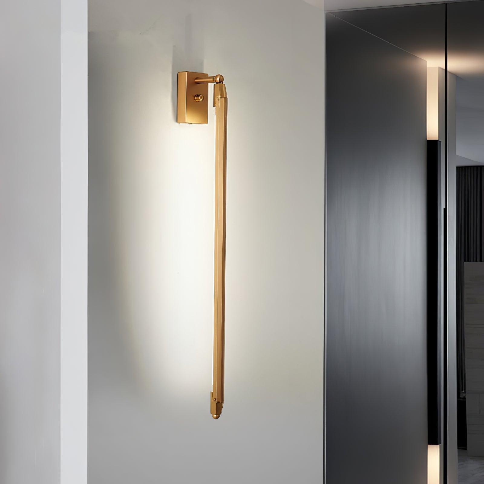 Modern T Tube Adjustable Wall Sconce Gold Industrial LED Light Fixture for Home Decor