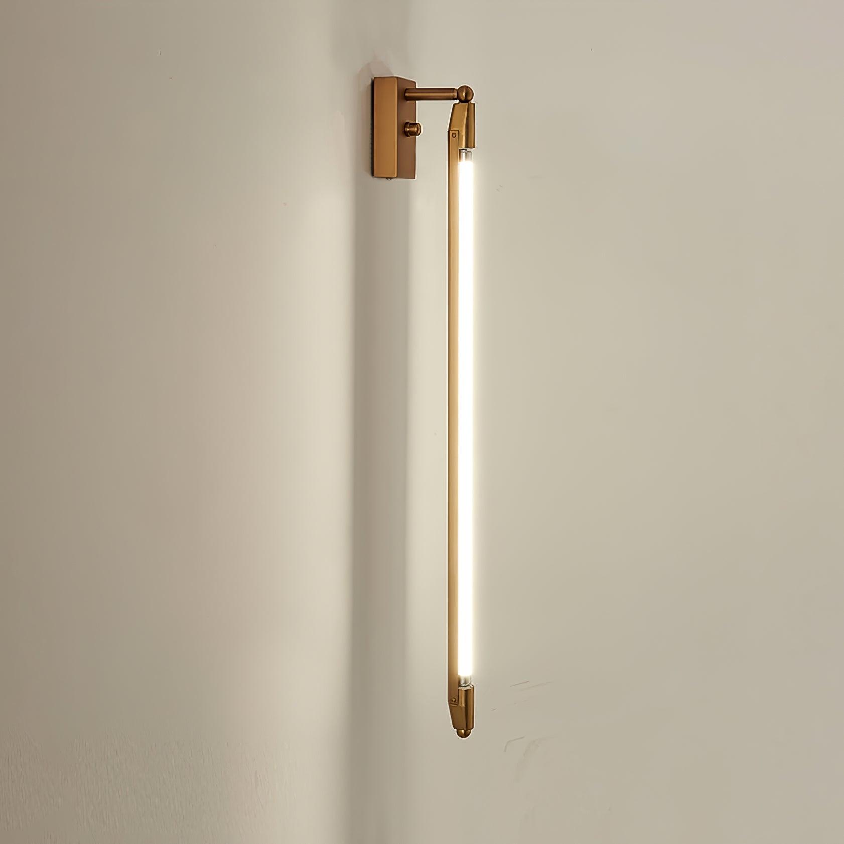 Modern T Tube Adjustable Wall Sconce Gold Industrial LED Light Fixture for Home Decor