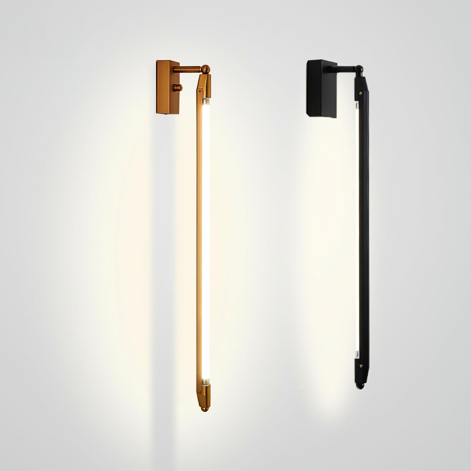 Modern T Tube Adjustable Wall Sconce Gold Industrial LED Light Fixture for Home Decor
