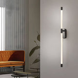 Modern Tall Acrylic Tube LED Wall Sconce with Copper Base for Living Room and Hallway