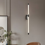 Modern Tall Acrylic Tube LED Wall Sconce with Copper Base for Living Room and Hallway