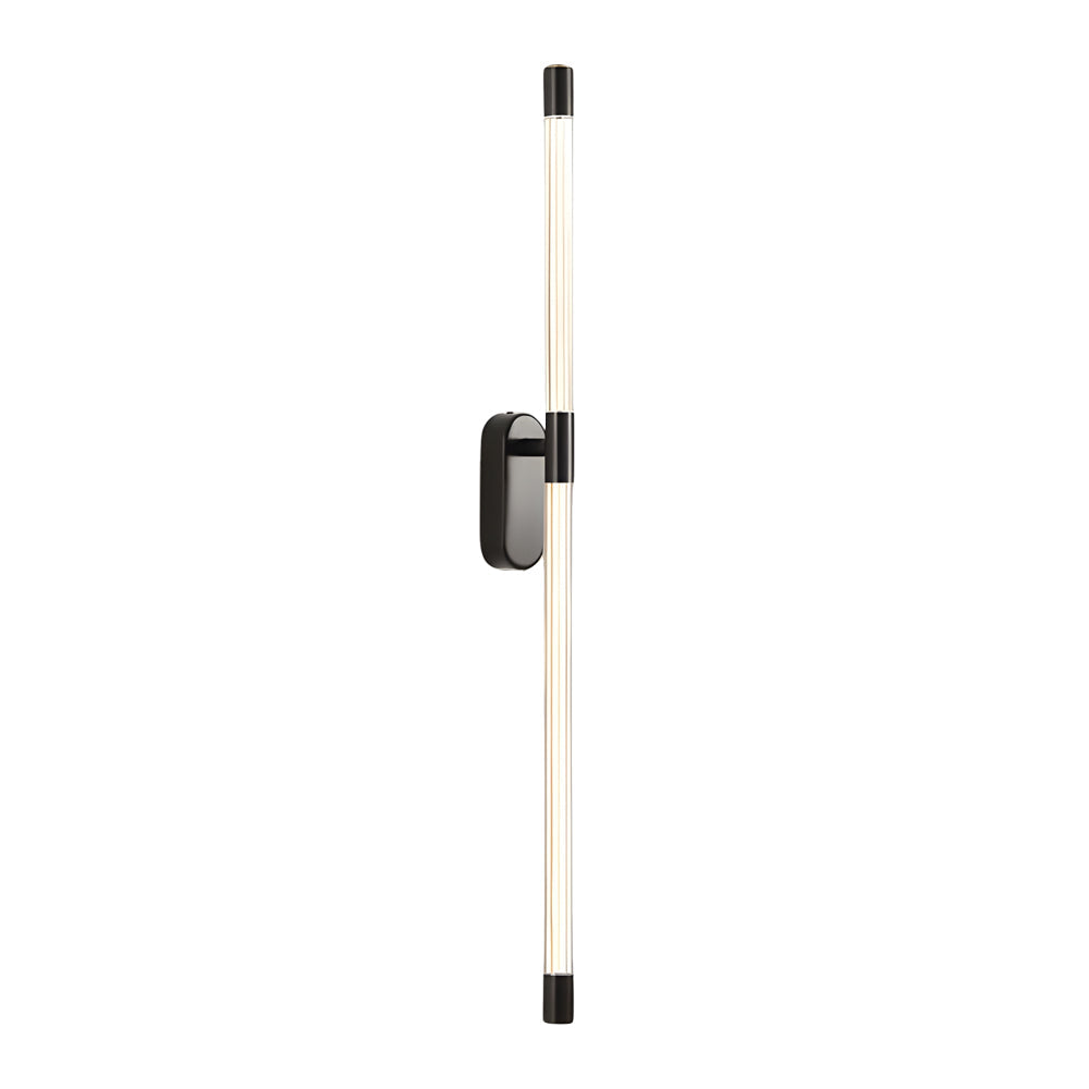 Modern Tall Acrylic Tube LED Wall Sconce with Copper Base for Living Room and Hallway