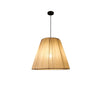Modern Tapered Fabric Pendant Light Beige Textile Cone Hanging Ceiling Lamp
