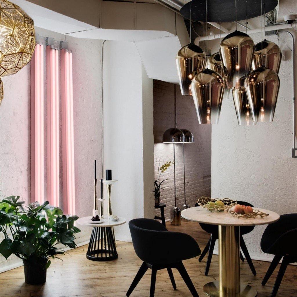 Modern Teardrop Metallic Fade Glass Pendant Light Contemporary Ceiling Hanging Lamp