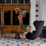 Modern Teardrop Metallic Fade Glass Pendant Light Contemporary Ceiling Hanging Lamp