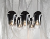 Modern Teardrop Metallic Fade Glass Pendant Light Contemporary Ceiling Hanging Lamp