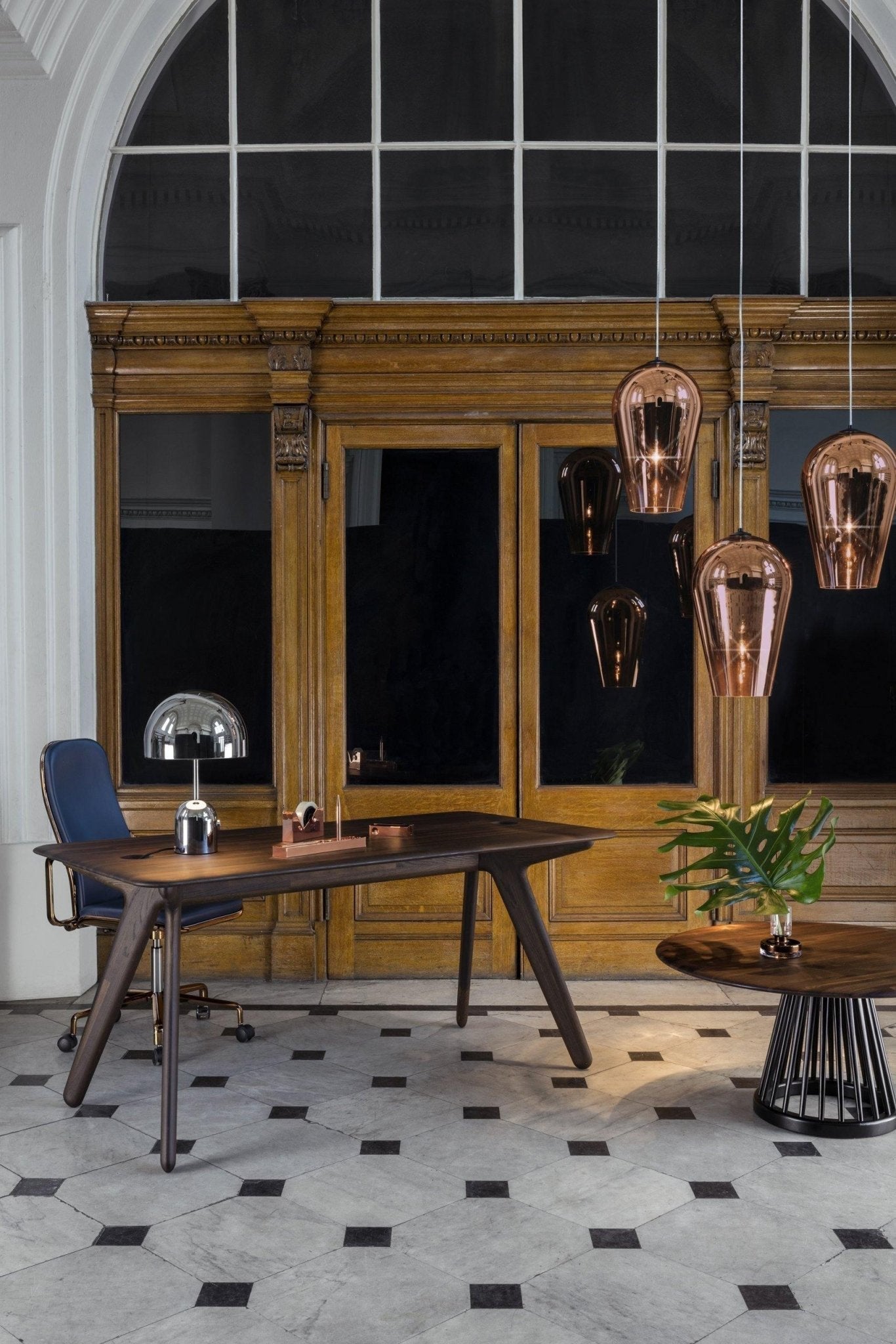 Modern Teardrop Metallic Fade Glass Pendant Light Contemporary Ceiling Hanging Lamp