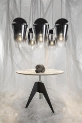 Modern Teardrop Metallic Fade Glass Pendant Light Contemporary Ceiling Hanging Lamp