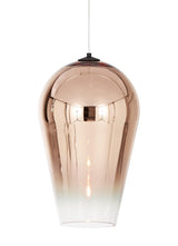 Modern Teardrop Metallic Fade Glass Pendant Light Contemporary Ceiling Hanging Lamp