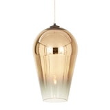 Modern Teardrop Metallic Fade Glass Pendant Light Contemporary Ceiling Hanging Lamp