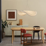 Modern Tense Silk Pendant Light Minimalist Cloud Hanging Lamp LED Chandelier for Living Room Dining Space