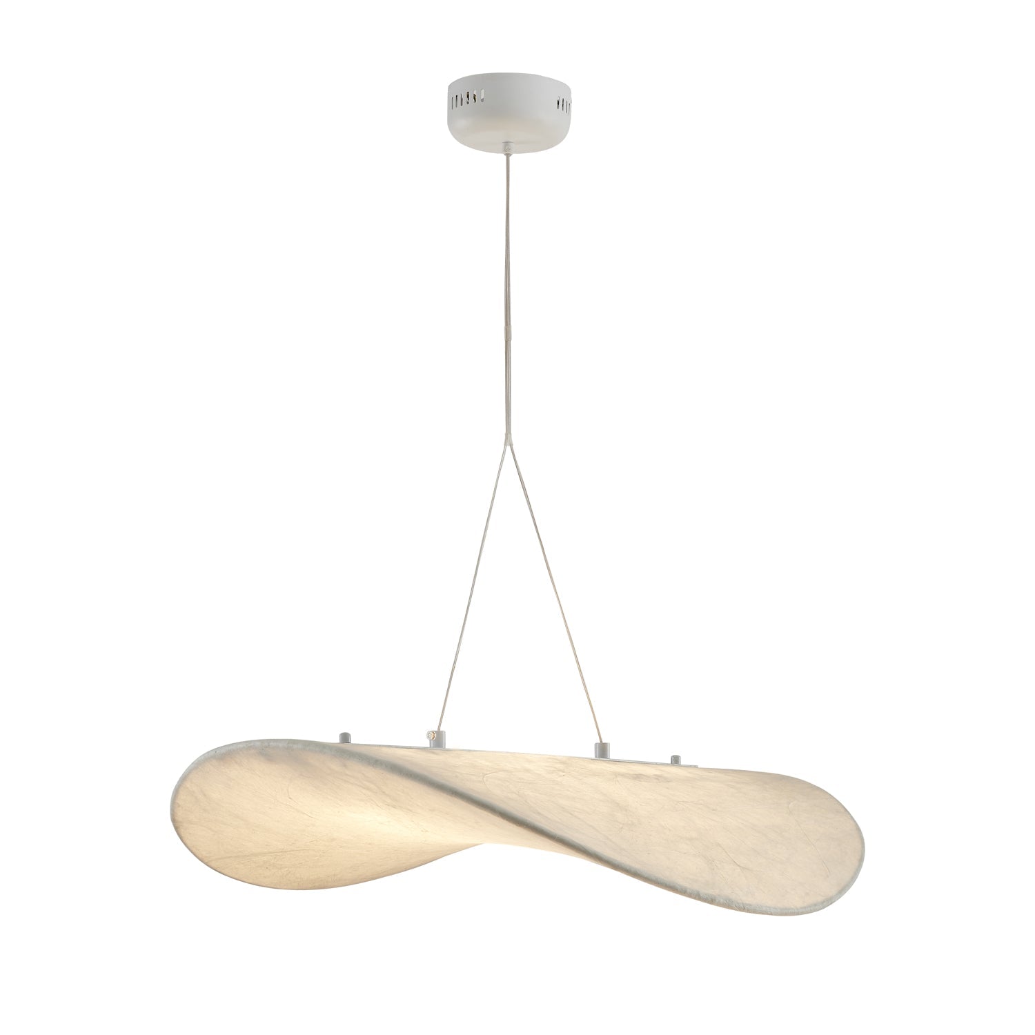 Modern Tense Silk Pendant Light Minimalist Cloud Hanging Lamp LED Chandelier for Living Room Dining Space