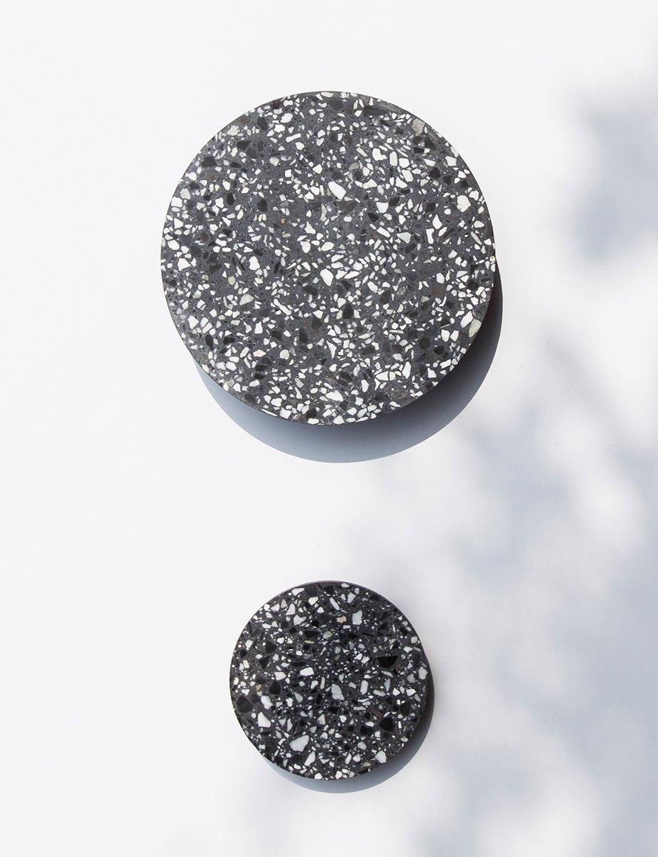 Modern Terrazzo Floating Disc Wall Sconce Backlit Integrated LED Lighting