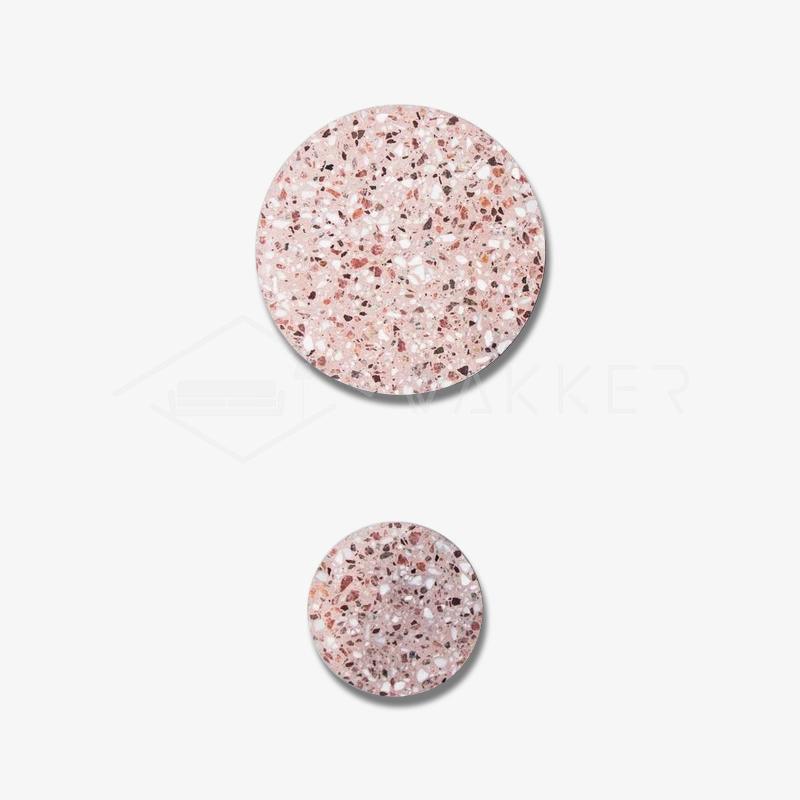 Modern Terrazzo Floating Disc Wall Sconce Backlit Integrated LED Lighting