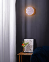 Modern Terrazzo Floating Disc Wall Sconce Backlit Integrated LED Lighting