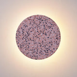 Modern Terrazzo Floating Disc Wall Sconce Backlit Integrated LED Lighting