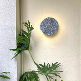Modern Terrazzo LED Outdoor Wall Sconce Waterproof Circular Porch Light for Garden and Patio