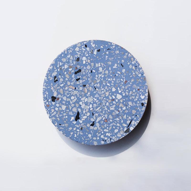 Modern Terrazzo LED Outdoor Wall Sconce Waterproof Circular Porch Light for Garden and Patio