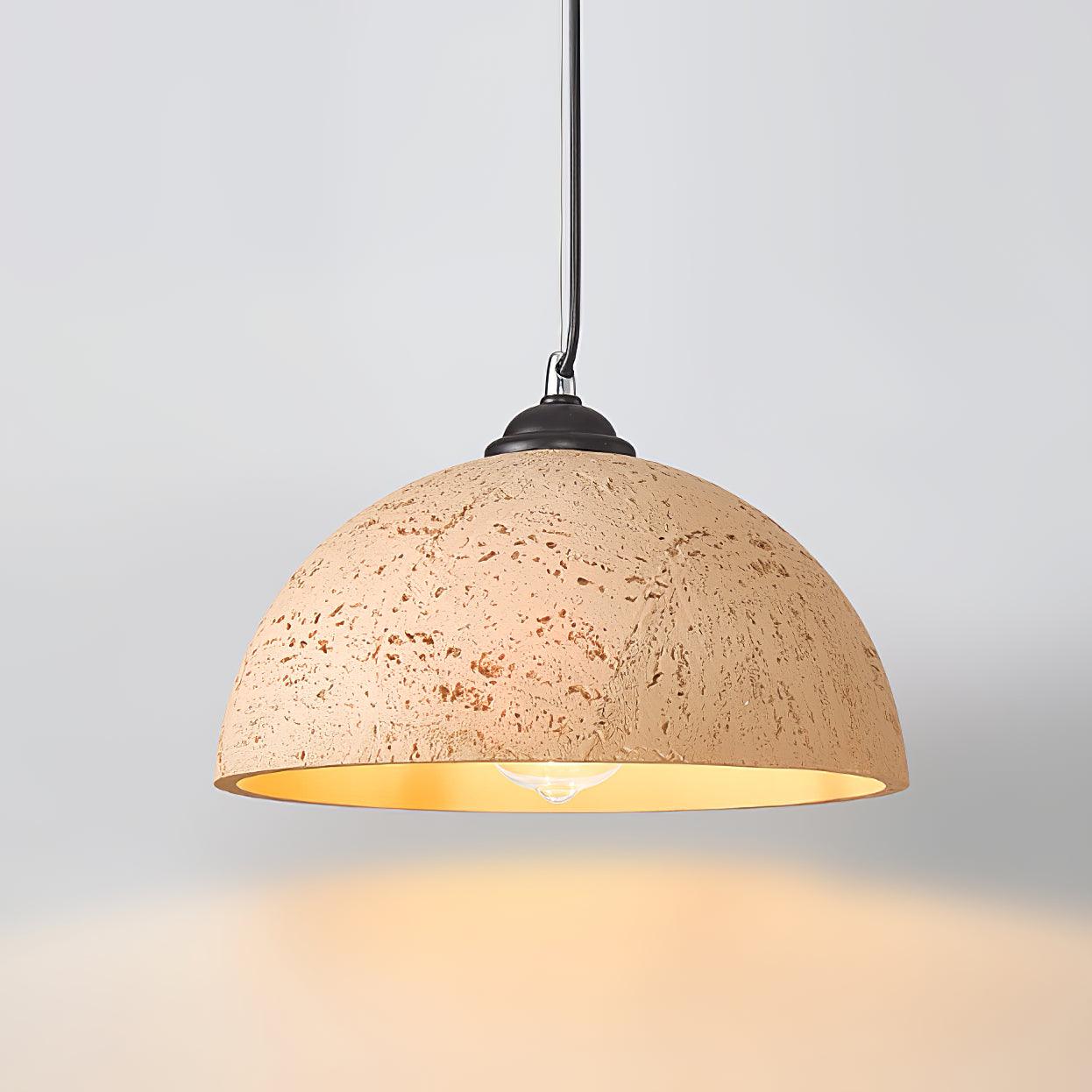 Modern Textured Composite Dome Pendant Light Minimalist Droplight for Home