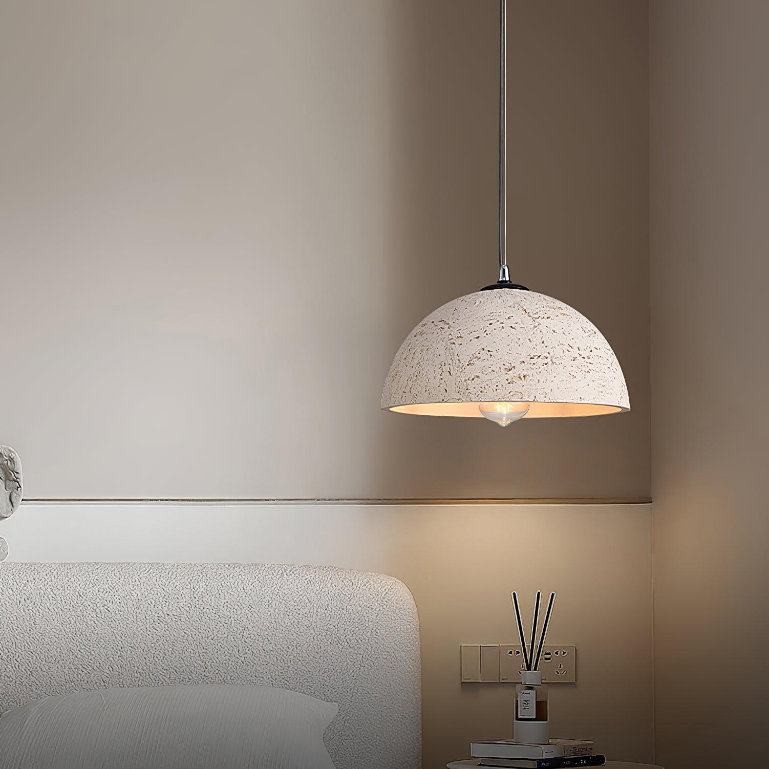 Modern Textured Composite Dome Pendant Light Minimalist Droplight for Home