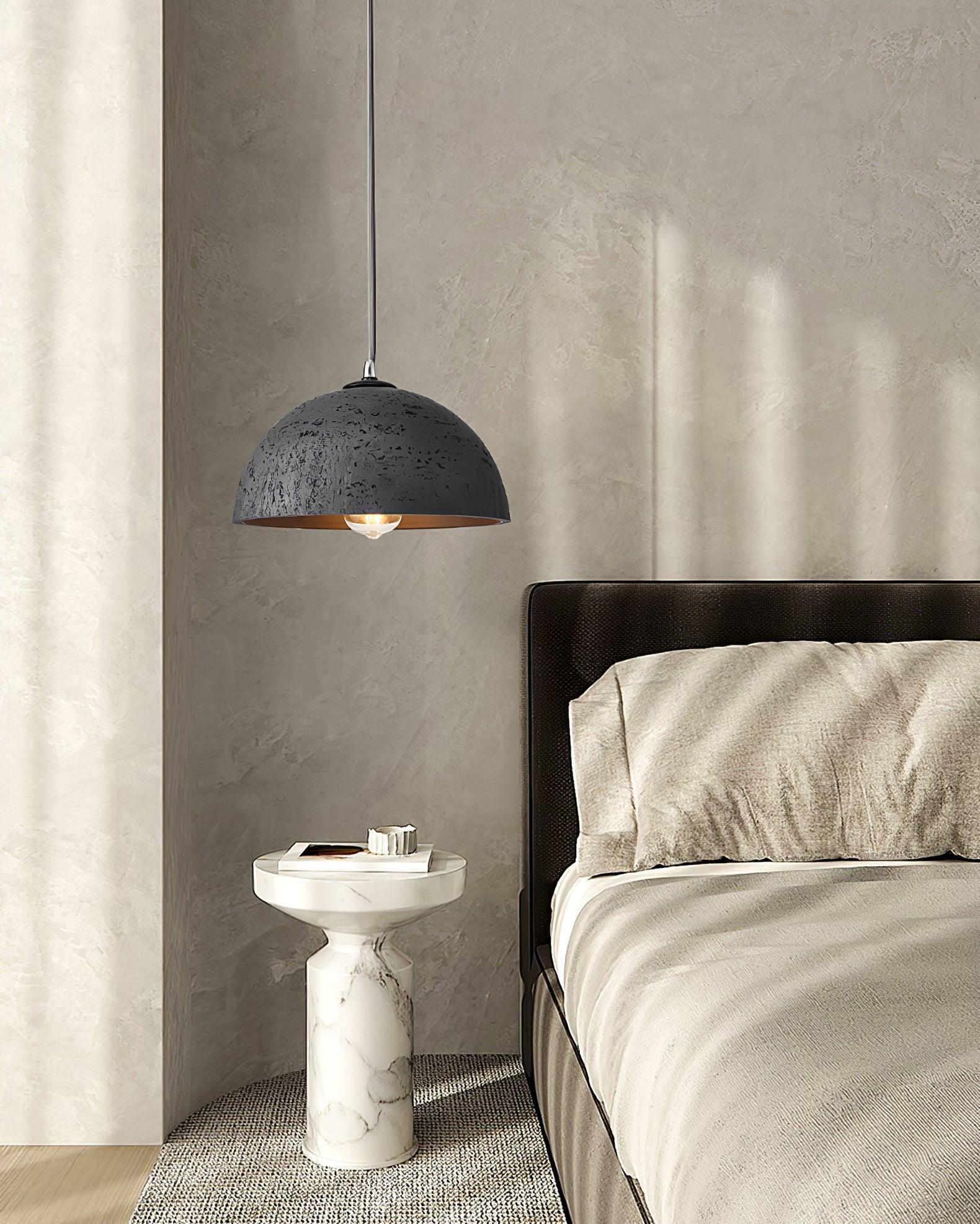 Modern Textured Composite Dome Pendant Light Minimalist Droplight for Home