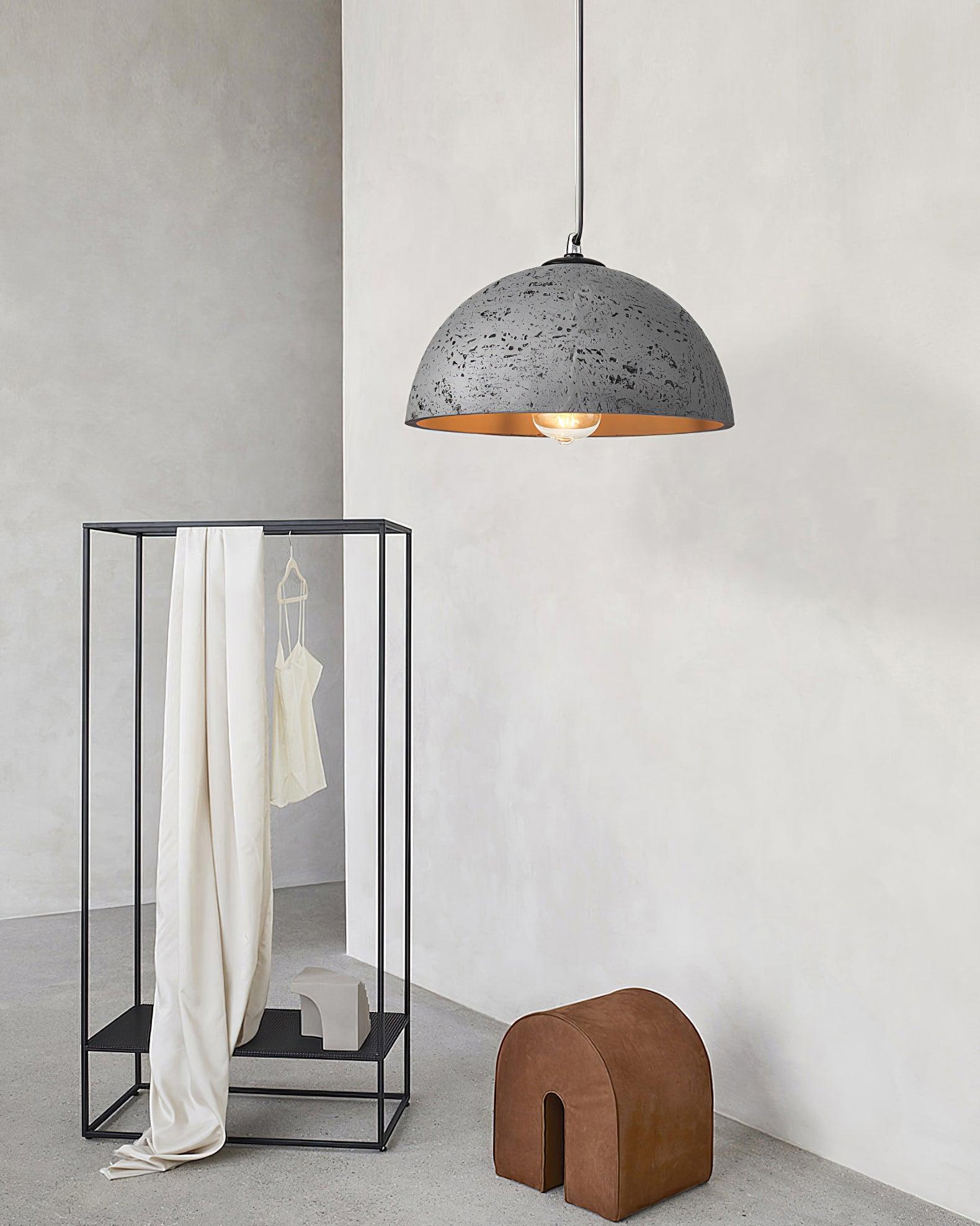 Modern Textured Composite Dome Pendant Light Minimalist Droplight for Home