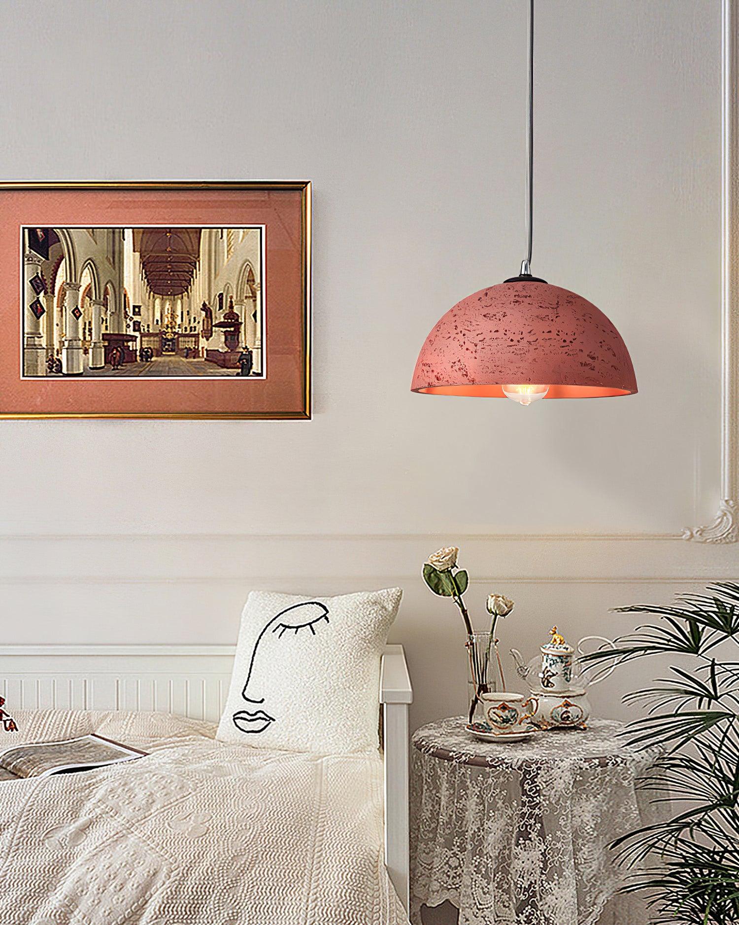 Modern Textured Composite Dome Pendant Light Minimalist Droplight for Home