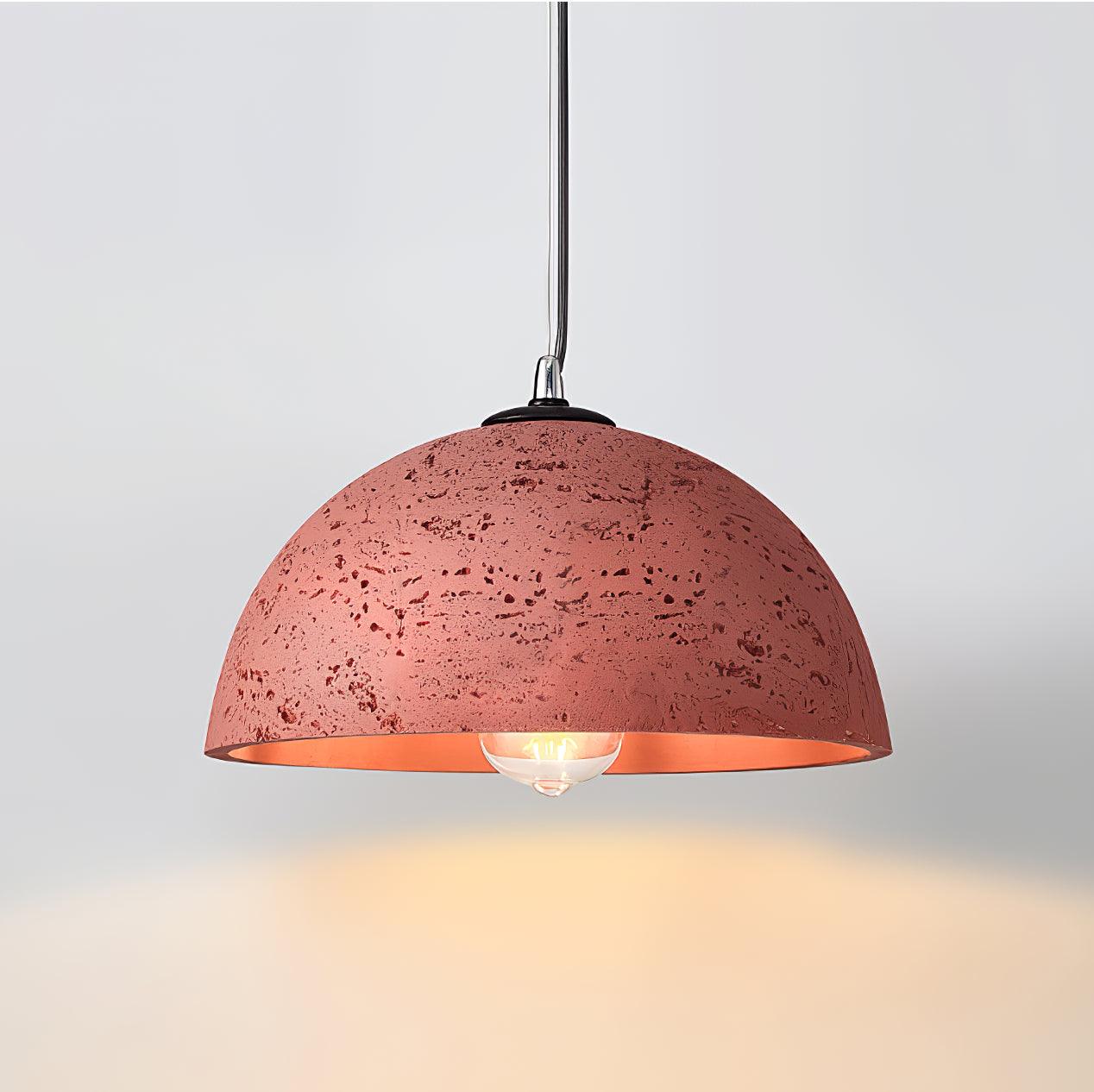 Modern Textured Composite Dome Pendant Light Minimalist Droplight for Home