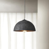 Modern Textured Composite Dome Pendant Light Minimalist Droplight for Home