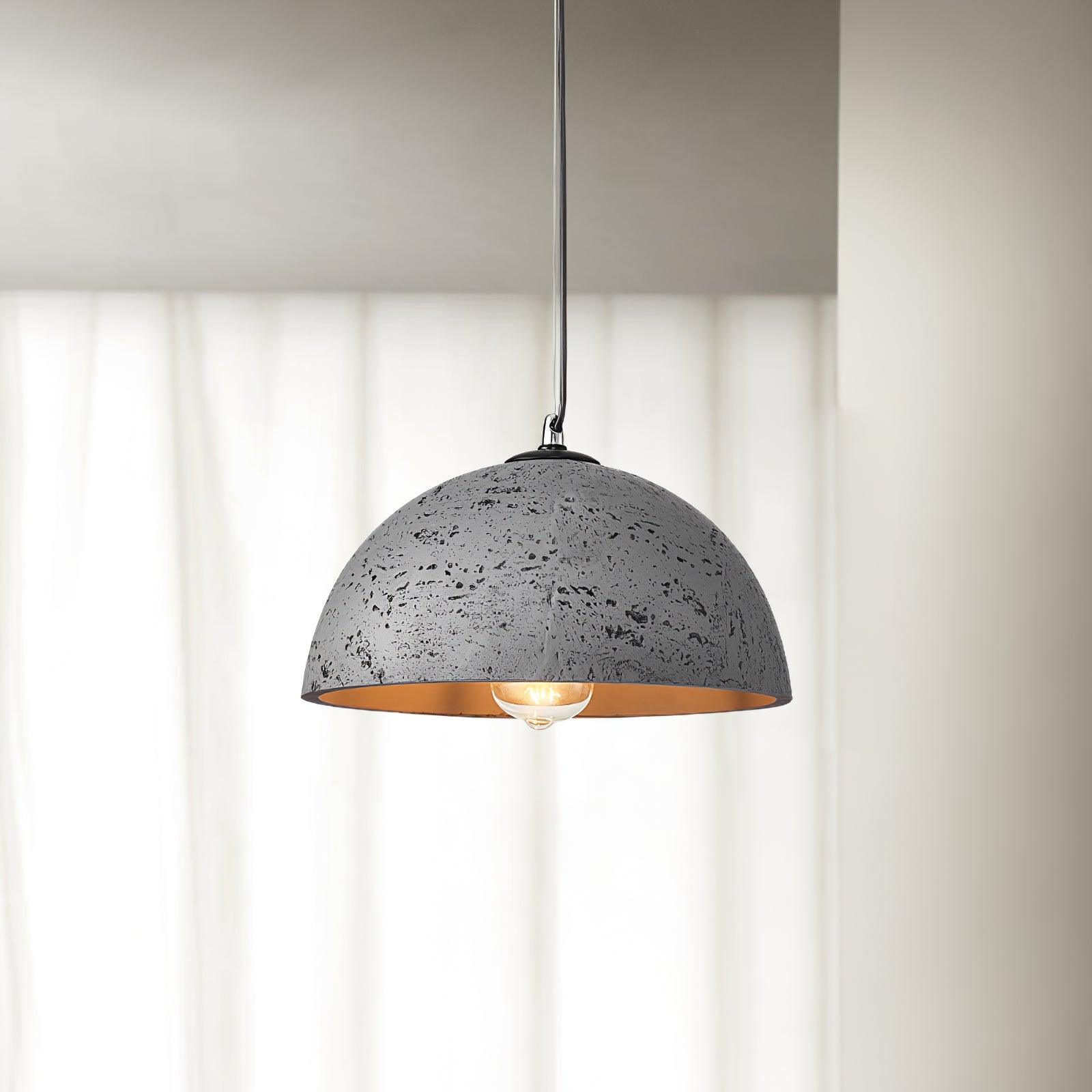 Modern Textured Composite Dome Pendant Light Minimalist Droplight for Home