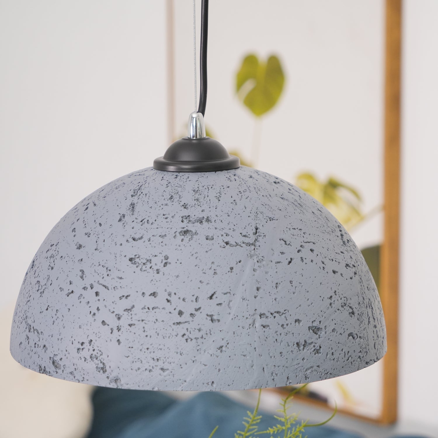 Modern Textured Composite Dome Pendant Light Minimalist Droplight for Home