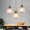 Modern Textured Glass Ball LED Pendant Light with 3 Step Dimming for Bedside