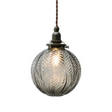 Modern Textured Glass Ball LED Pendant Light with 3 Step Dimming for Bedside