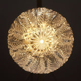 Modern Textured Glass Ball LED Pendant Light with 3 Step Dimming for Bedside