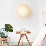 Modern Textured Glass Shell Wall Sconce for Bedroom Bedside and Study Lighting