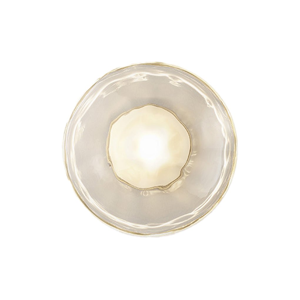 Modern Textured Glass Shell Wall Sconce for Bedroom Bedside and Study Lighting