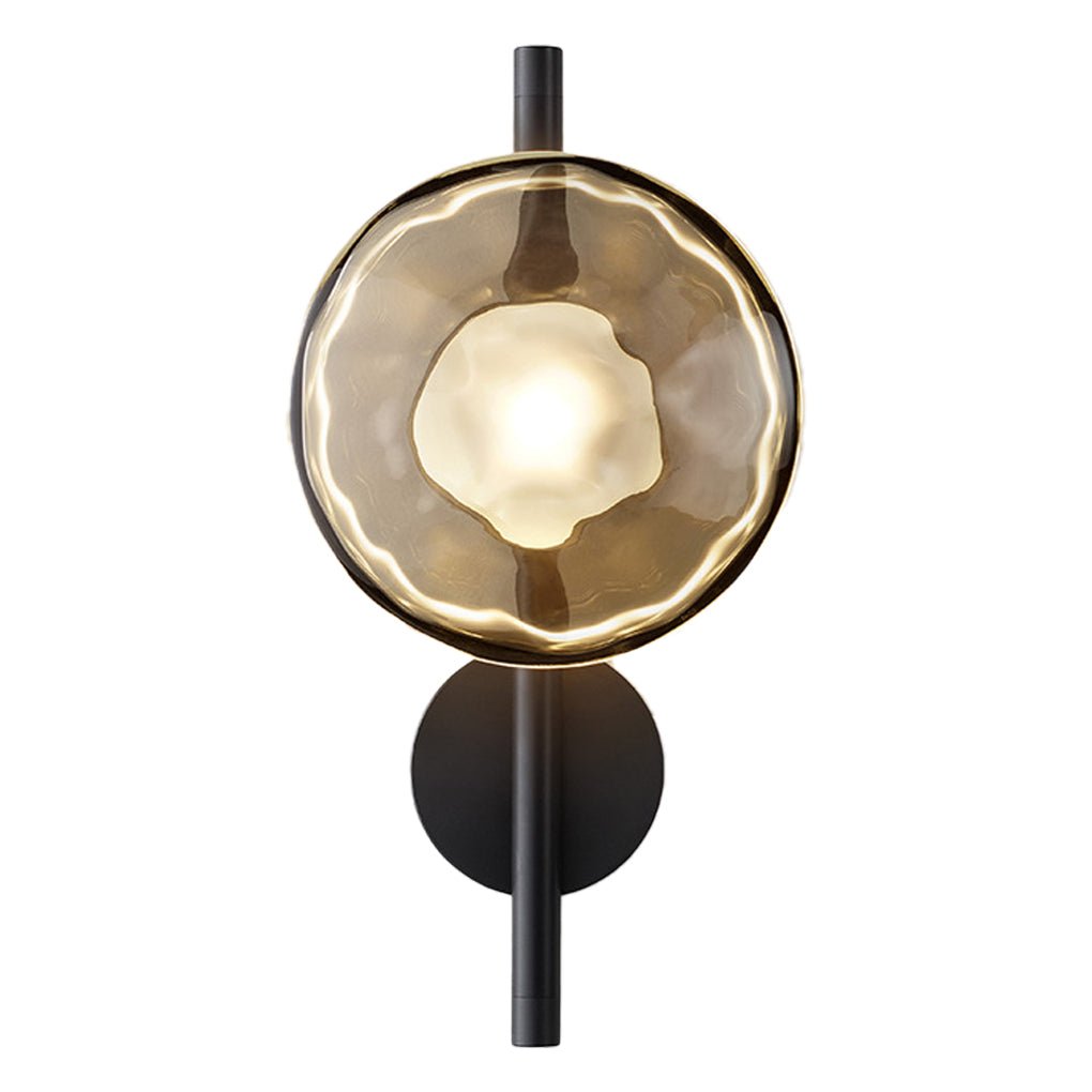 Modern Textured Glass Shell Wall Sconce for Bedroom Bedside and Study Lighting