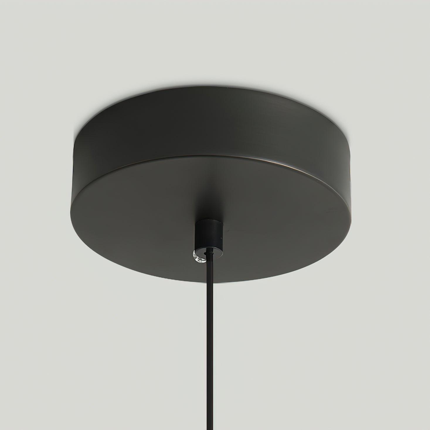 Modern Thin Disc LED Pendant Light Slim Brass Acrylic Minimalist Hanging Lamp