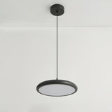 Modern Thin Disc LED Pendant Light Slim Brass Acrylic Minimalist Hanging Lamp