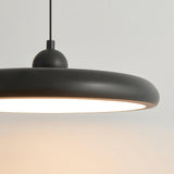 Modern Thin Disc LED Pendant Light Slim Brass Acrylic Minimalist Hanging Lamp