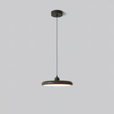 Modern Thin Disc LED Pendant Light Slim Brass Acrylic Minimalist Hanging Lamp