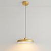 Modern Thin Disc LED Pendant Light Slim Brass Acrylic Minimalist Hanging Lamp