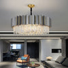 Modern Three Color LED Crystal Chandelier Luxury Hanging Ceiling Light for Living Room