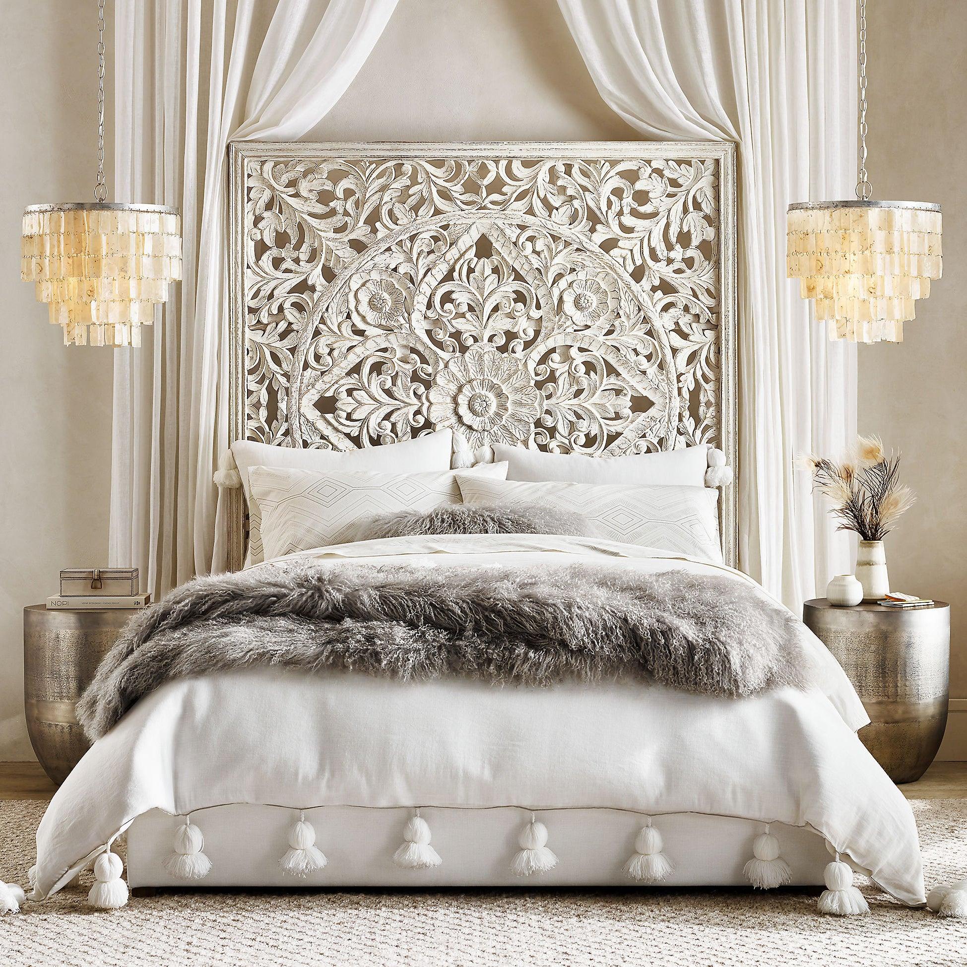 Modern Tiered Capiz Shell Chandelier Pendant Light Fixture for Indoor Decor