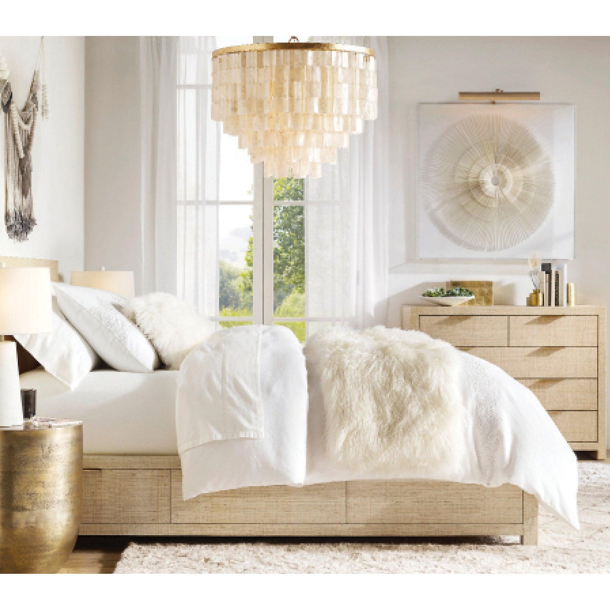 Modern Tiered Capiz Shell Chandelier Pendant Light Fixture for Indoor Decor