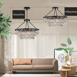 Modern Tiered Crystal Chandelier Ceiling Light for Elegant Home Ambiance