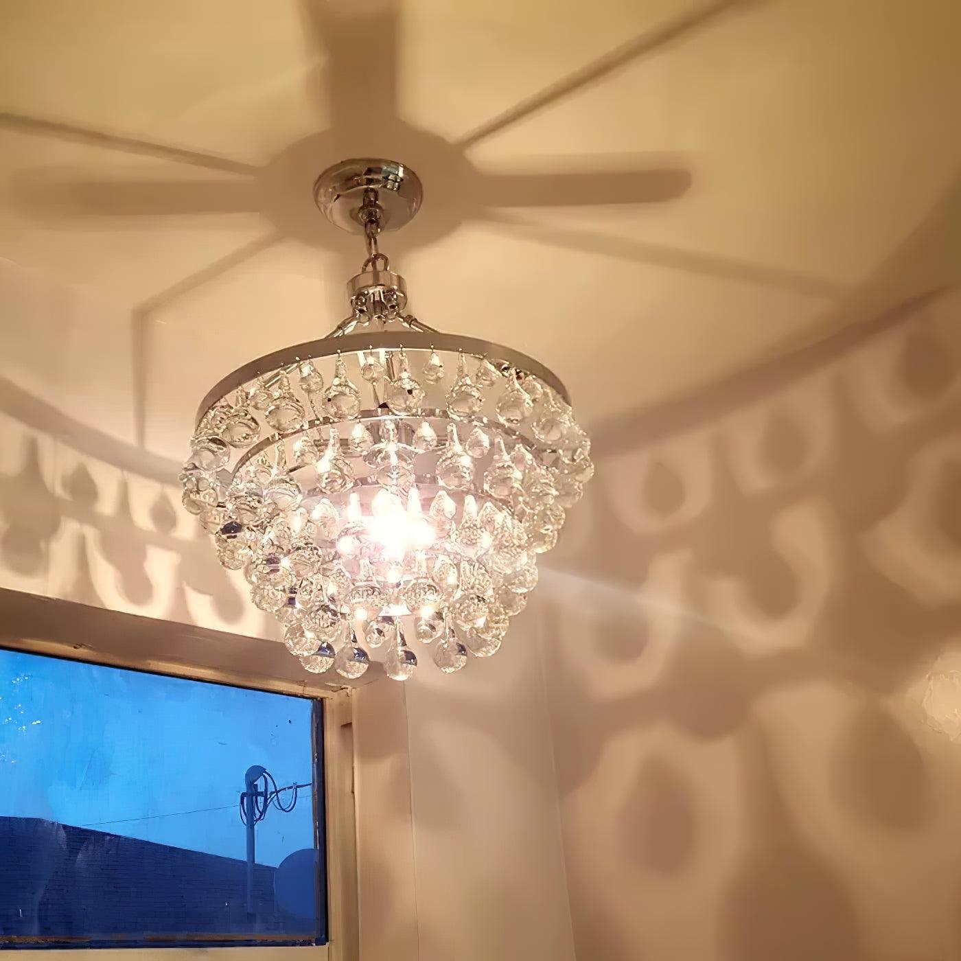 Modern Tiered Crystal Chandelier Ceiling Light for Elegant Home Ambiance