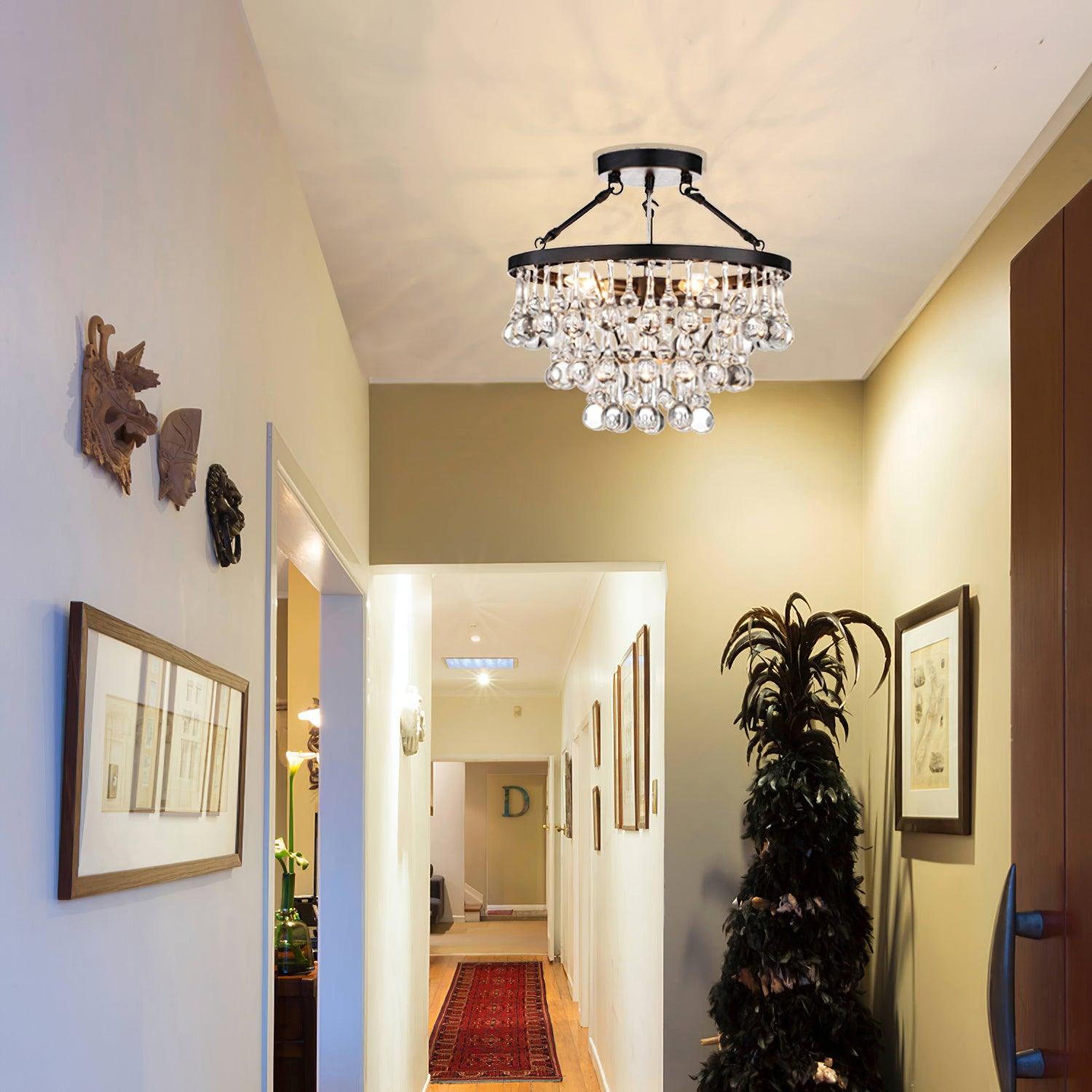 Modern Tiered Crystal Chandelier Ceiling Light for Elegant Home Ambiance